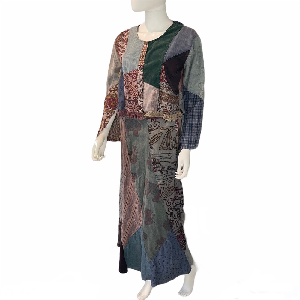 SALE Boho patch hippie outfit Sacred Threads S/M